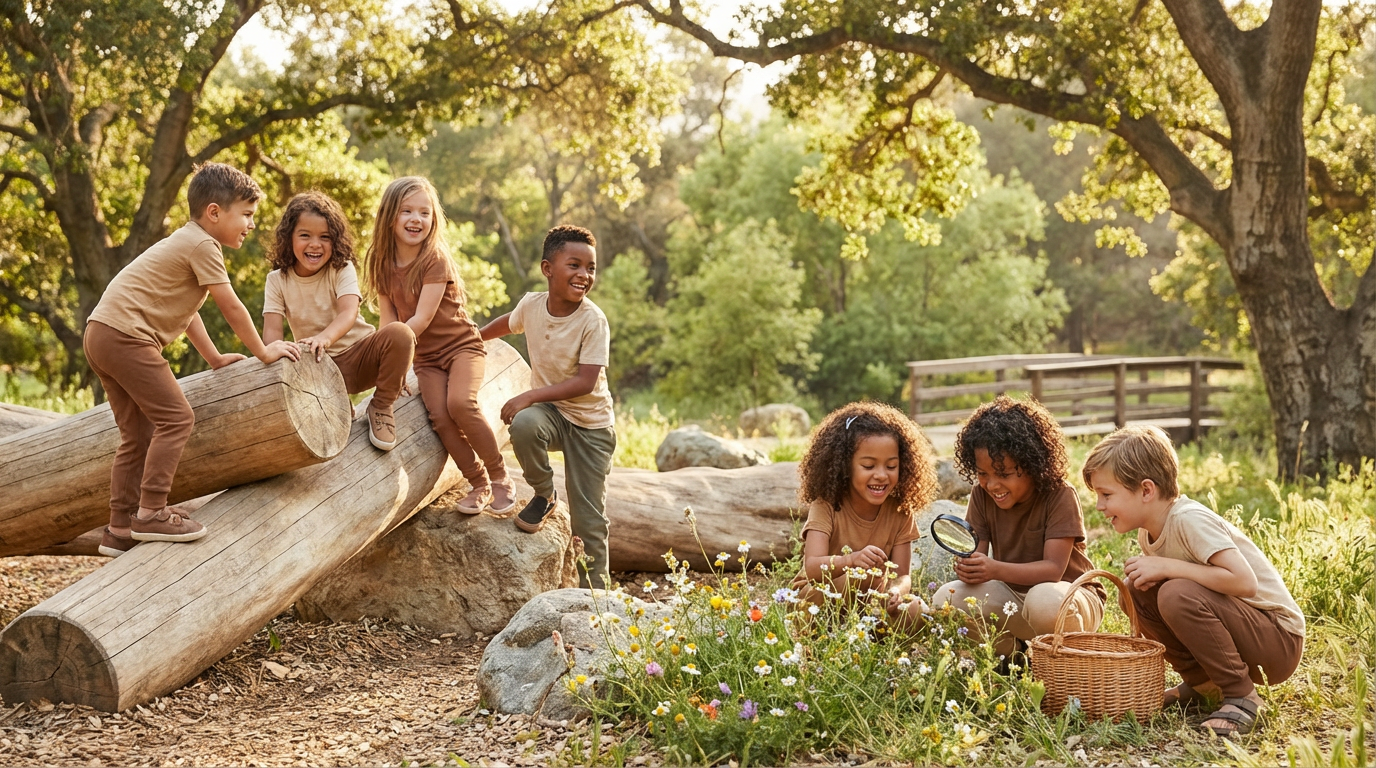 Children playing outdoors